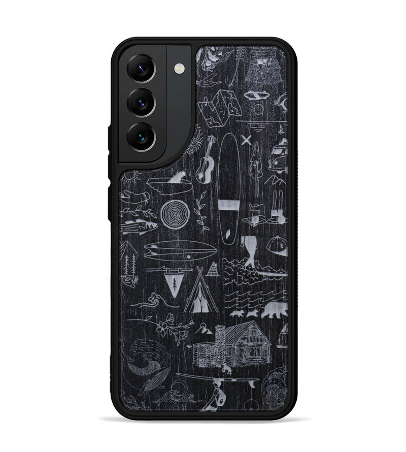 Galaxy S22 Plus Wood Phone Case - Collage - Ebony (Curated)