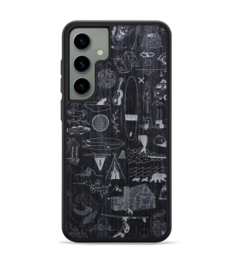 Galaxy S24 Plus Wood Phone Case - Collage - Ebony (Curated)