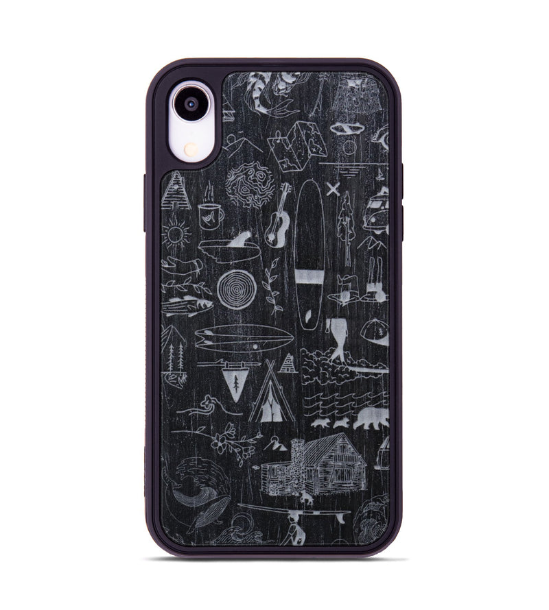 iPhone Xr Wood Phone Case - Collage - Ebony (Curated)