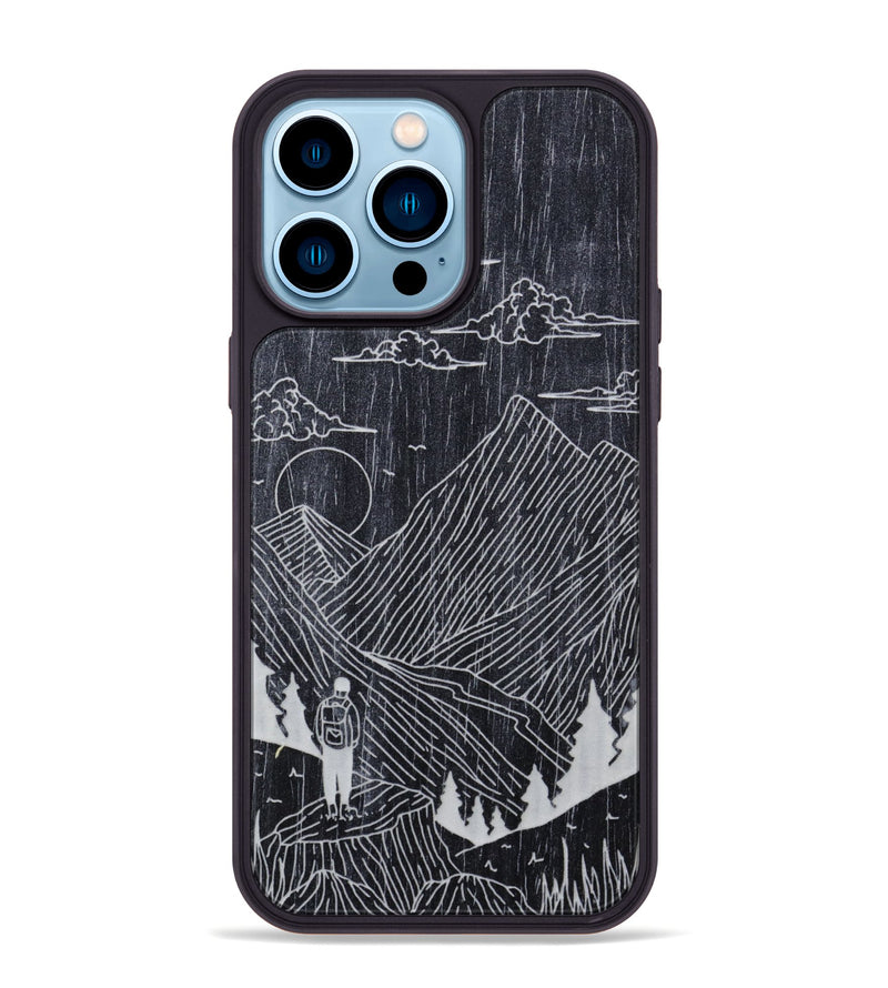 iPhone 14 Pro Max Wood Phone Case - Roaming - Ebony (Curated)