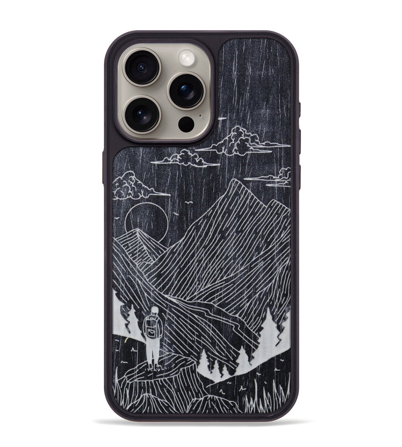 iPhone 15 Pro Max Wood Phone Case - Roaming - Ebony (Curated)
