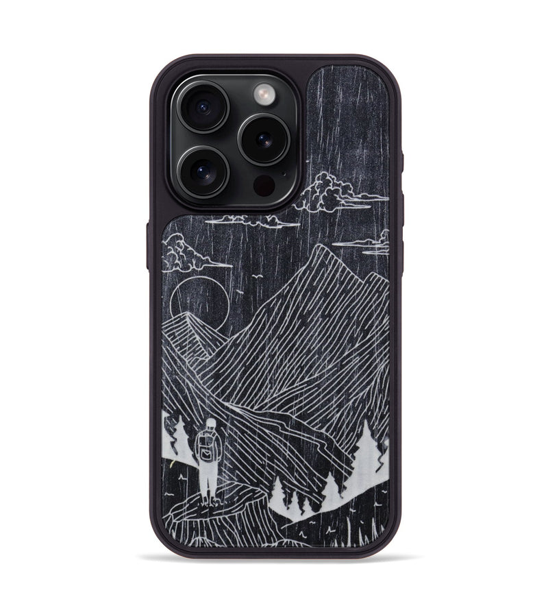 iPhone 15 Pro Wood Phone Case - Roaming - Ebony (Curated)