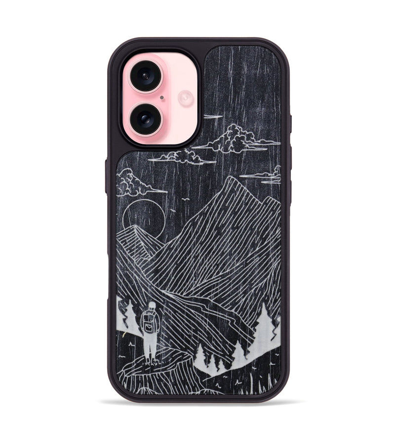 iPhone 16 Wood Phone Case - Roaming - Ebony (Curated)