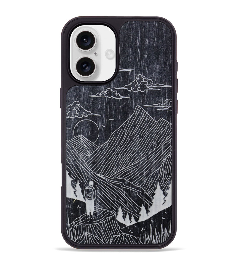 iPhone 16 Plus Wood Phone Case - Roaming - Ebony (Curated)