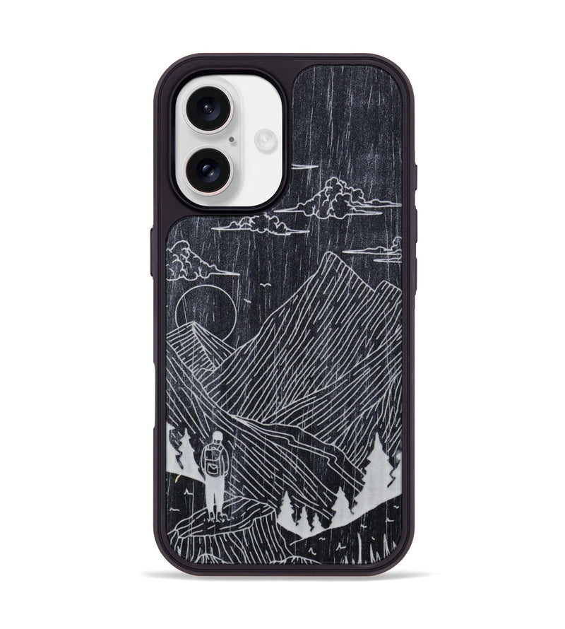 iPhone 17 Wood Phone Case - Roaming - Ebony (Curated)