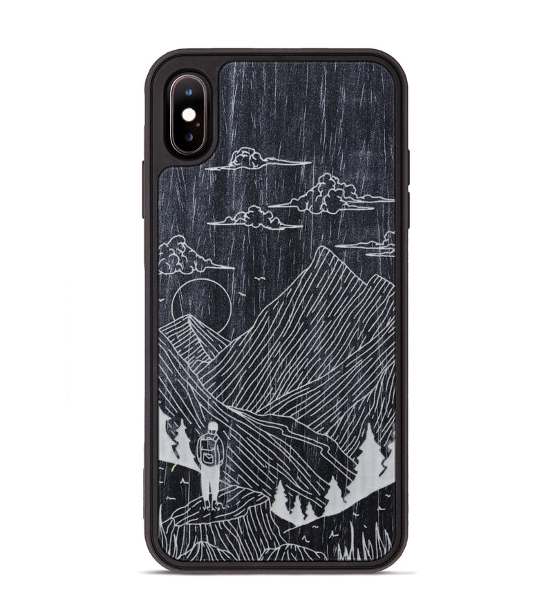 iPhone Xs Max Wood Phone Case - Roaming - Ebony (Curated)