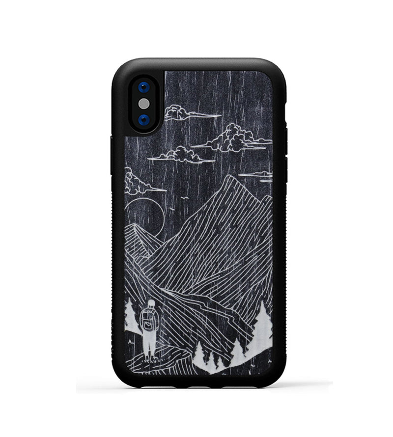 iPhone Xs Wood Phone Case - Roaming - Ebony (Curated)