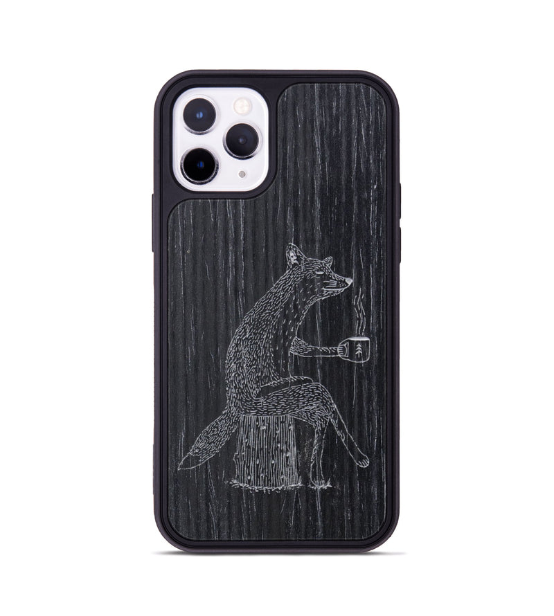 iPhone 11 Pro Wood Phone Case - Fox - Ebony (Curated)