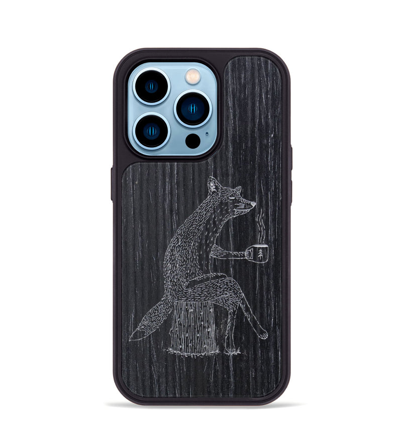 iPhone 14 Pro Wood Phone Case - Fox - Ebony (Curated)