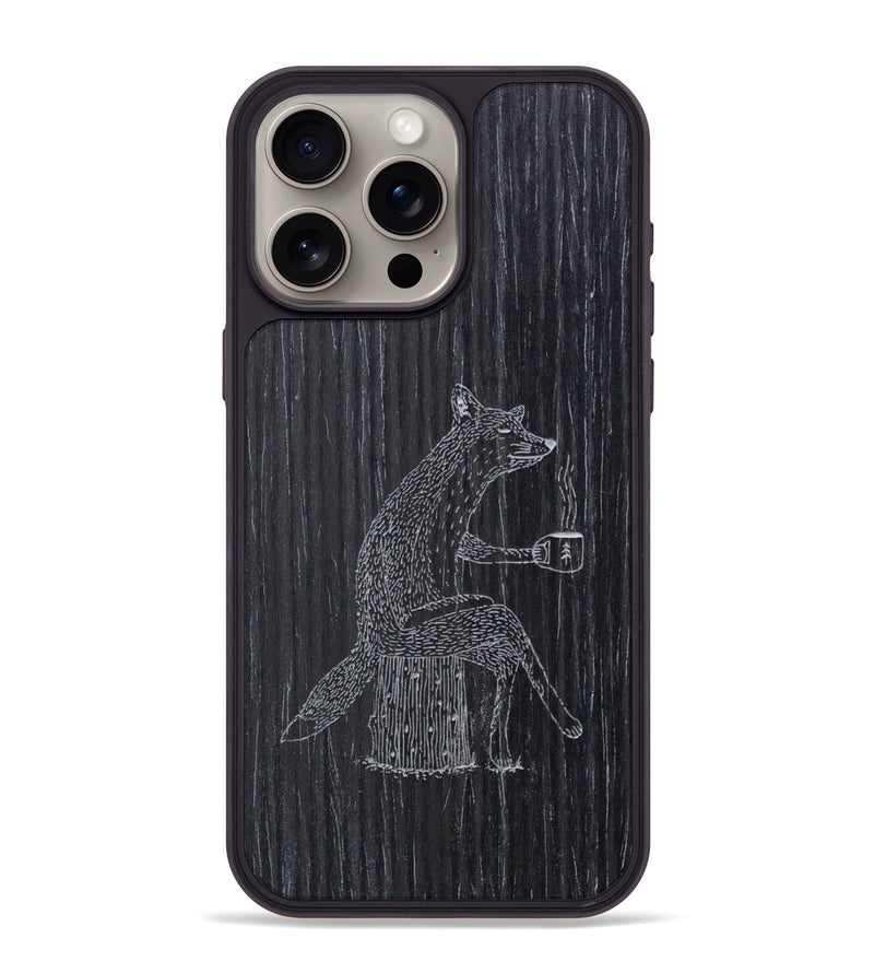 iPhone 15 Pro Max Wood Phone Case - Fox - Ebony (Curated)