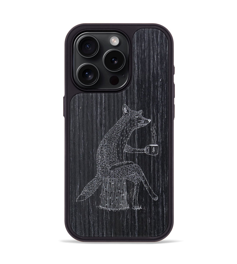 iPhone 15 Pro Wood Phone Case - Fox - Ebony (Curated)