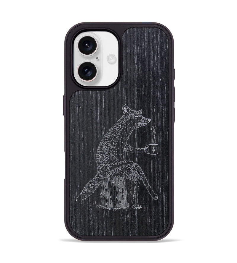 iPhone 17 Wood Phone Case - Fox - Ebony (Curated)