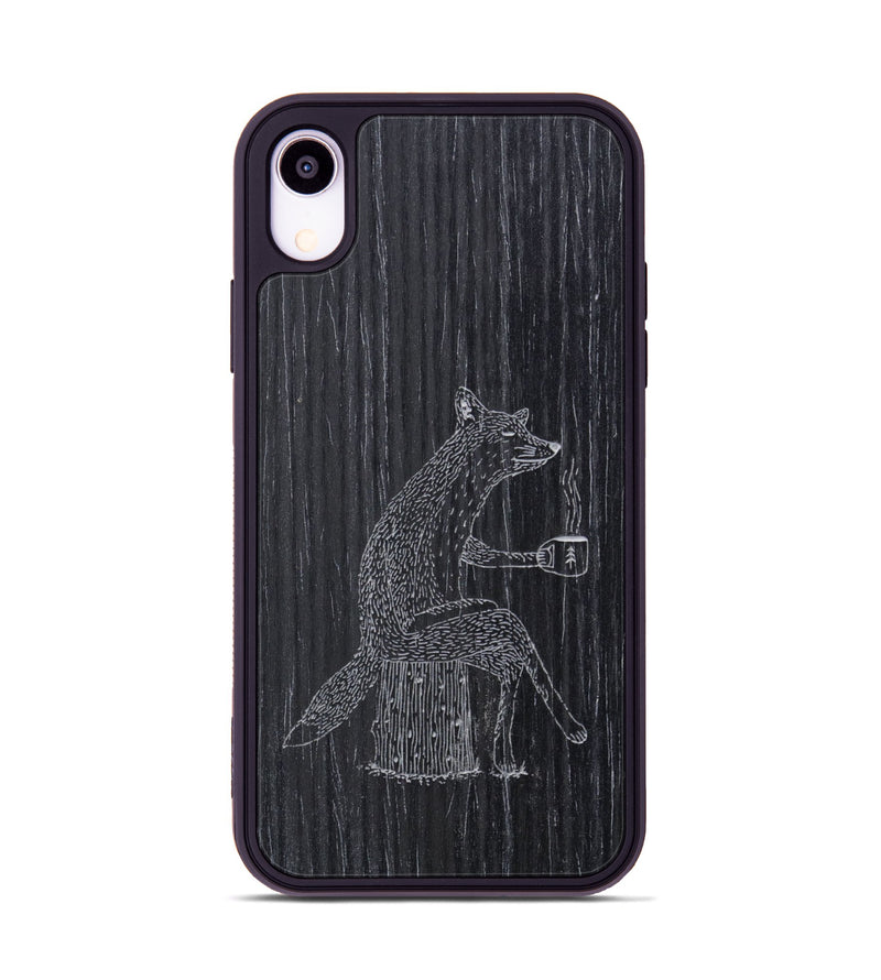 iPhone Xr Wood Phone Case - Fox - Ebony (Curated)