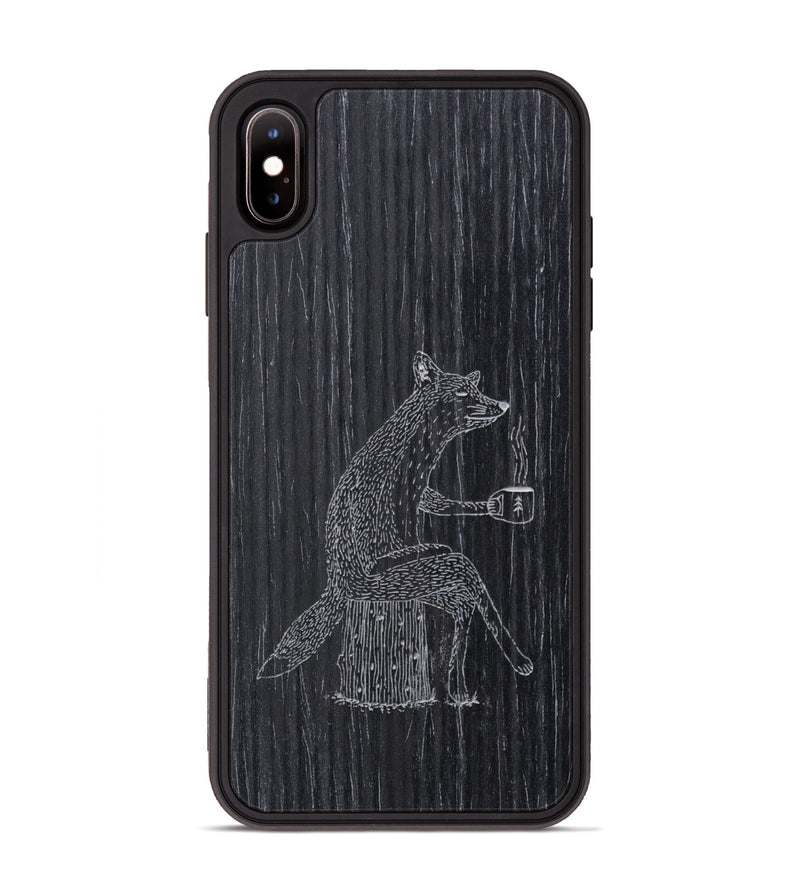 iPhone Xs Max Wood Phone Case - Fox - Ebony (Curated)