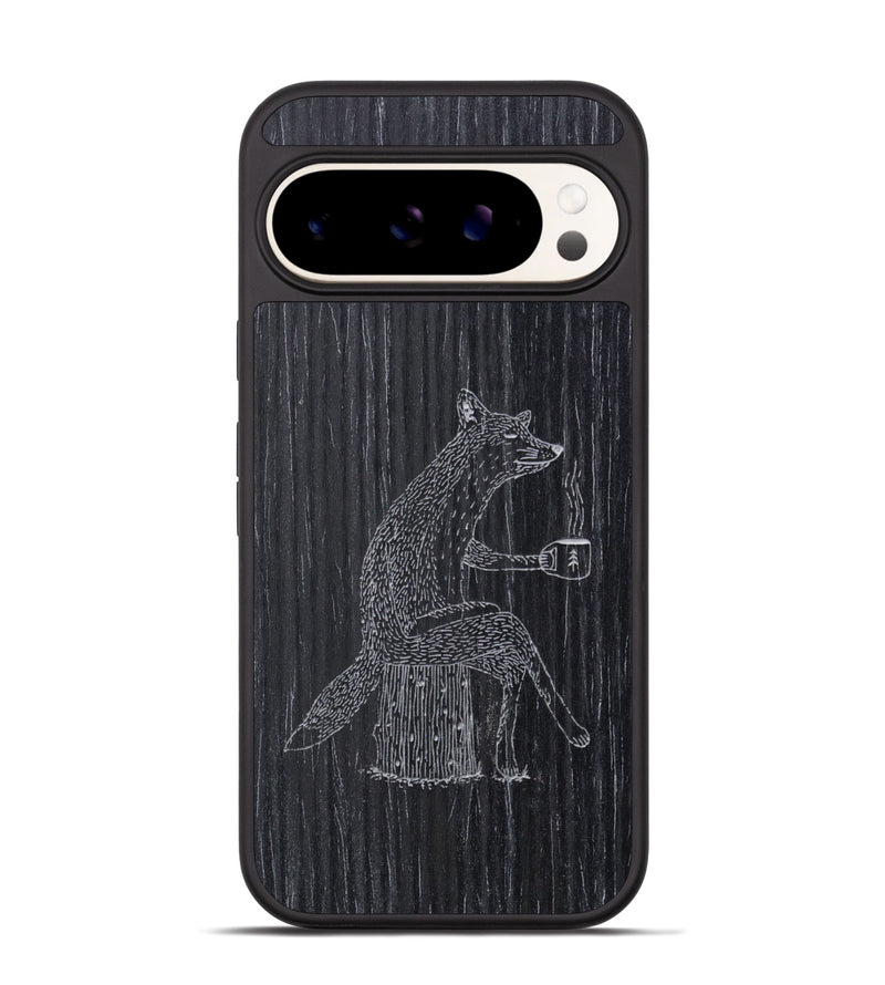 Pixel 9 Pro Wood Phone Case - Fox - Ebony (Curated)