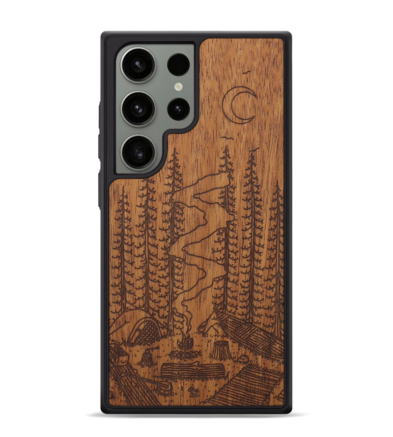 Galaxy S24 Ultra Wood Phone Case - Camp - Mahogany (Curated)