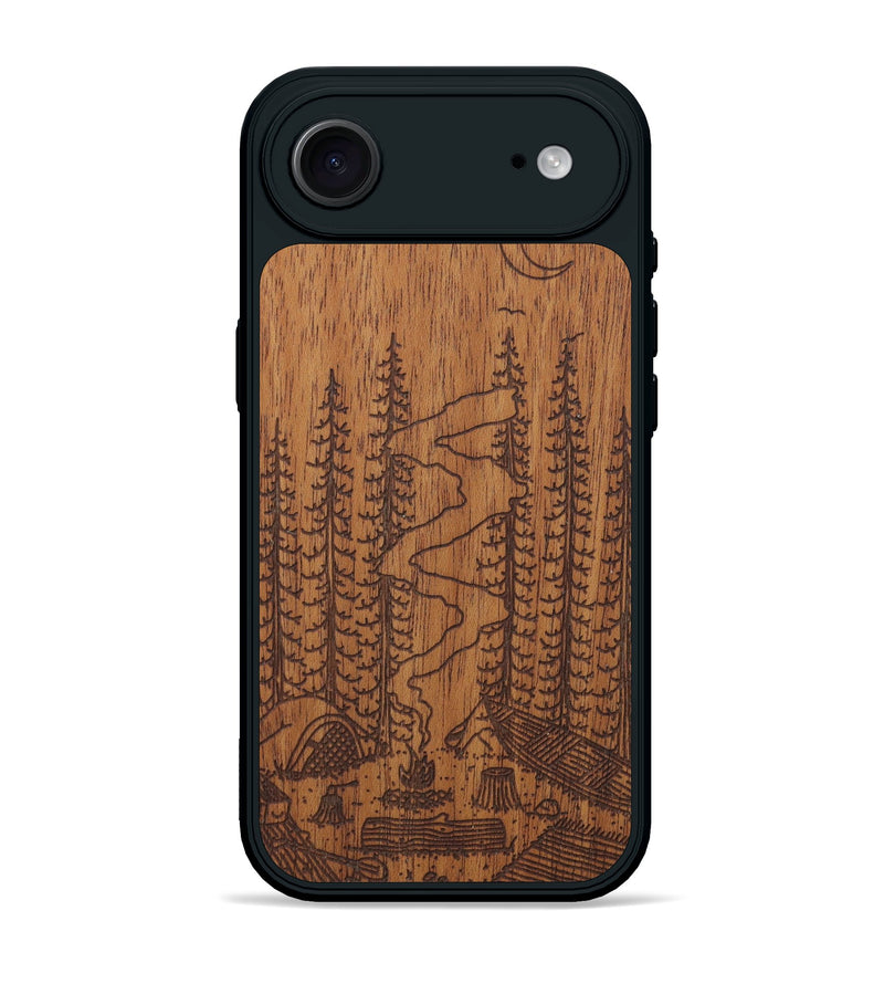 iPhone 17 Air Wood Phone Case - Camp - Mahogany (Curated)