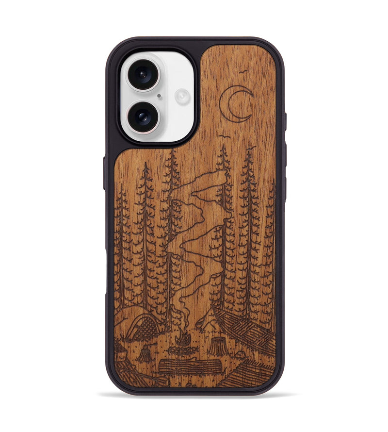 iPhone 17 Wood Phone Case - Camp - Mahogany (Curated)
