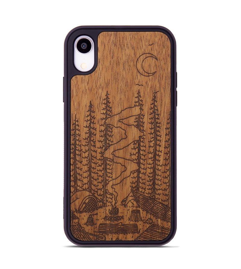 iPhone Xr Wood Phone Case - Camp - Mahogany (Curated)