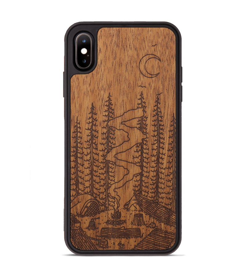 iPhone Xs Max Wood Phone Case - Camp - Mahogany (Curated)