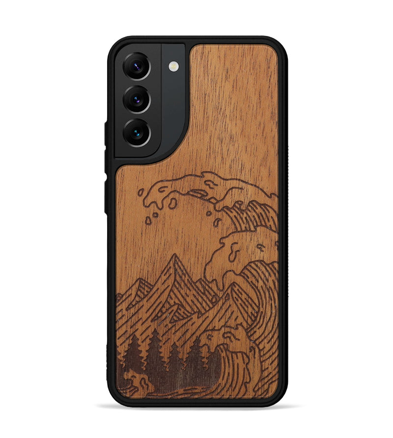 Galaxy S22 Plus Wood Phone Case - Wave - Mahogany (Curated)