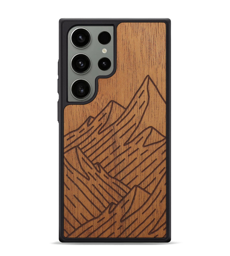 Galaxy S24 Ultra Wood Phone Case - Mountain - Mahogany (Curated)