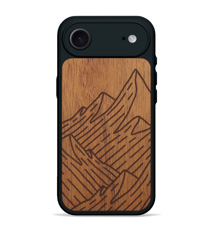 iPhone 17 Air Wood Phone Case - Mountain - Mahogany (Curated)