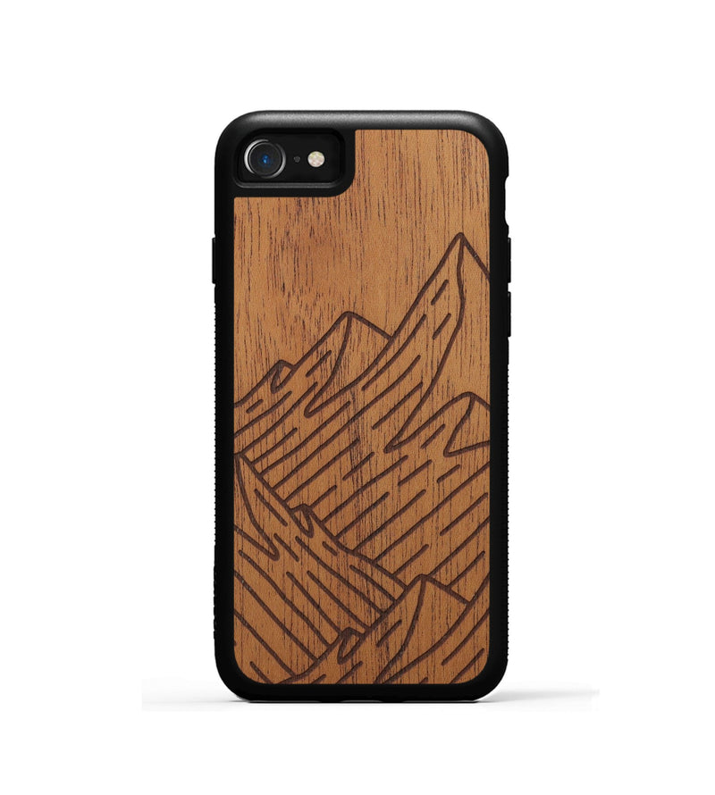 iPhone SE Wood Phone Case - Mountain - Mahogany (Curated)
