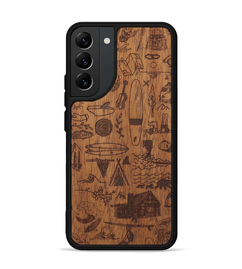 Galaxy S22 Plus Wood Phone Case - Collage - Mahogany (Curated)