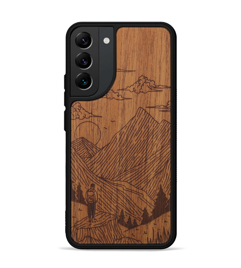 Galaxy S22 Plus Wood Phone Case - Roaming - Mahogany (Curated)