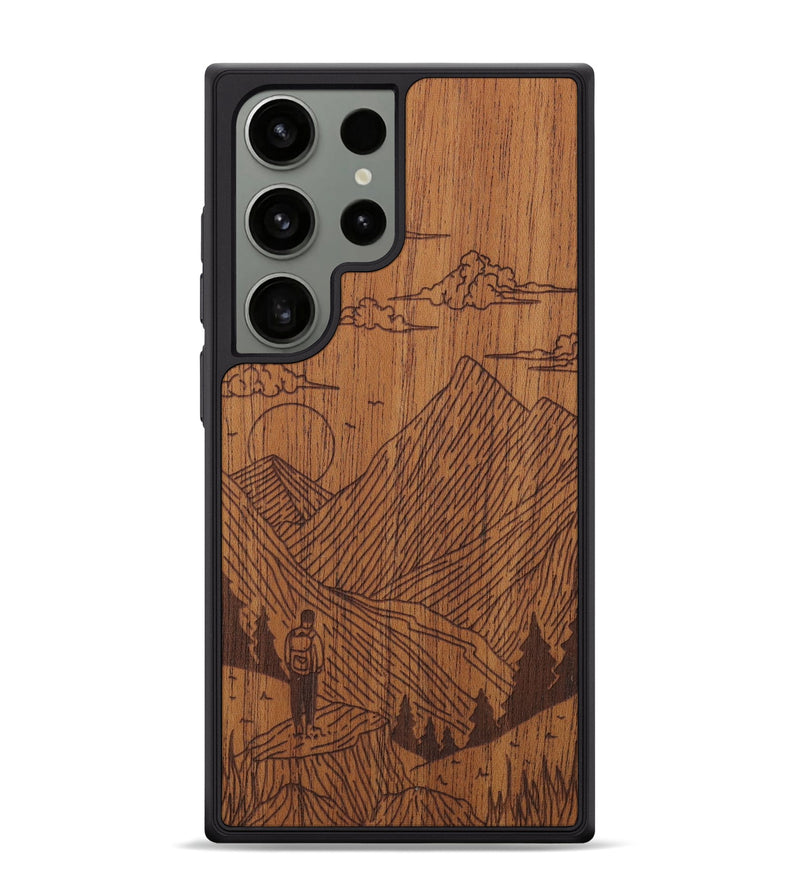 Galaxy S24 Ultra Wood Phone Case - Roaming - Mahogany (Curated)