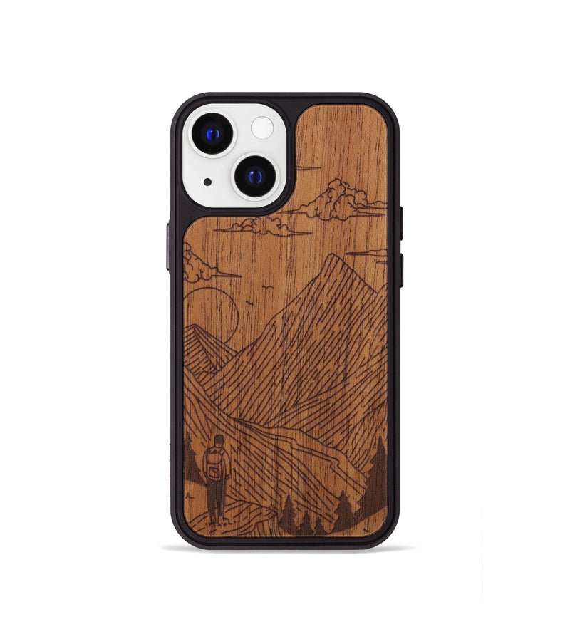 iPhone 13 mini Wood Phone Case - Roaming - Mahogany (Curated)