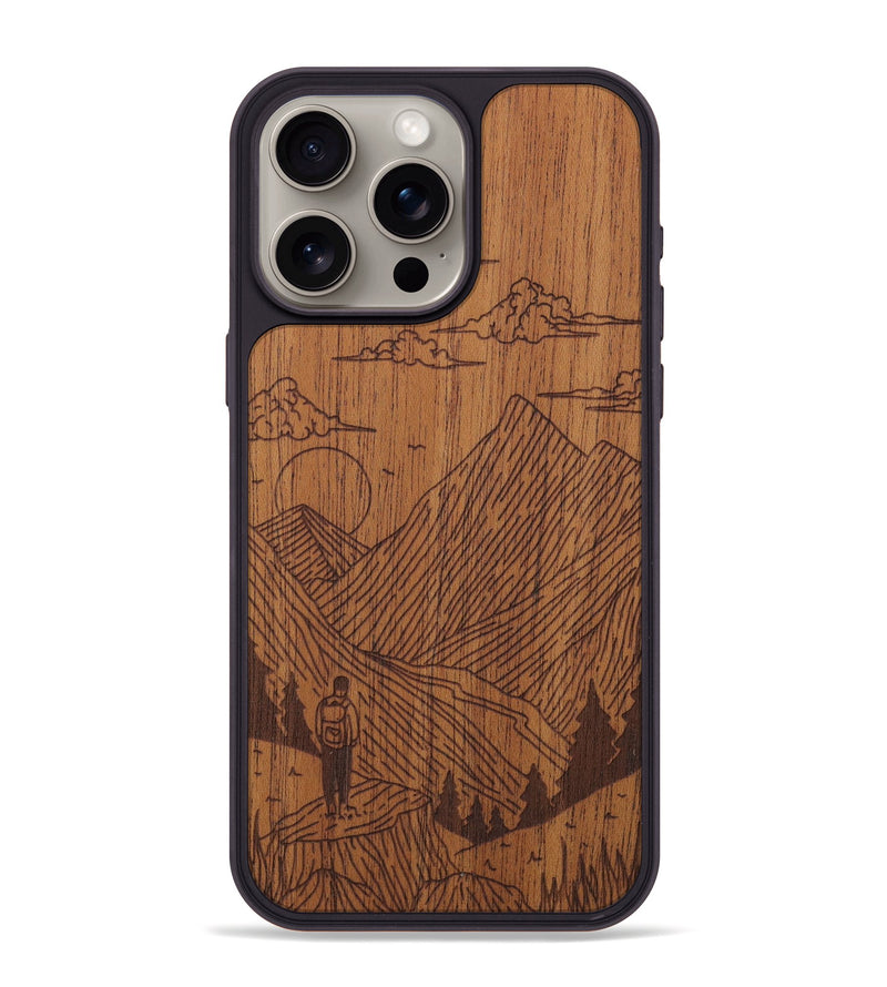 iPhone 15 Pro Max Wood Phone Case - Roaming - Mahogany (Curated)