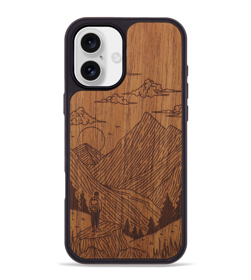 iPhone 16 Plus Wood Phone Case - Roaming - Mahogany (Curated)