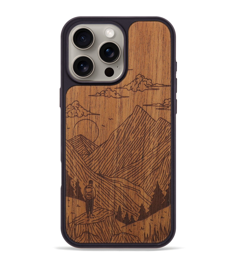 iPhone 16 Pro Max Wood Phone Case - Roaming - Mahogany (Curated)