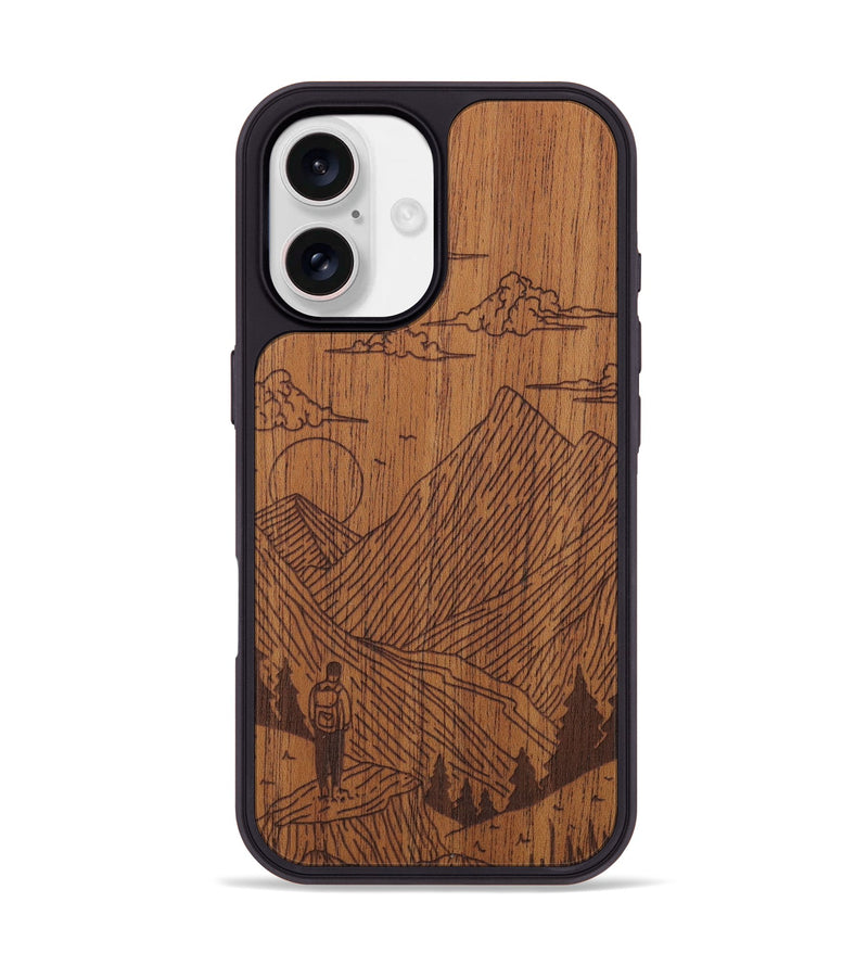 iPhone 17 Wood Phone Case - Roaming - Mahogany (Curated)