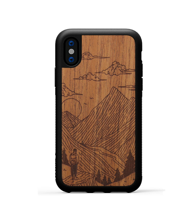 iPhone Xs Wood Phone Case - Roaming - Mahogany (Curated)