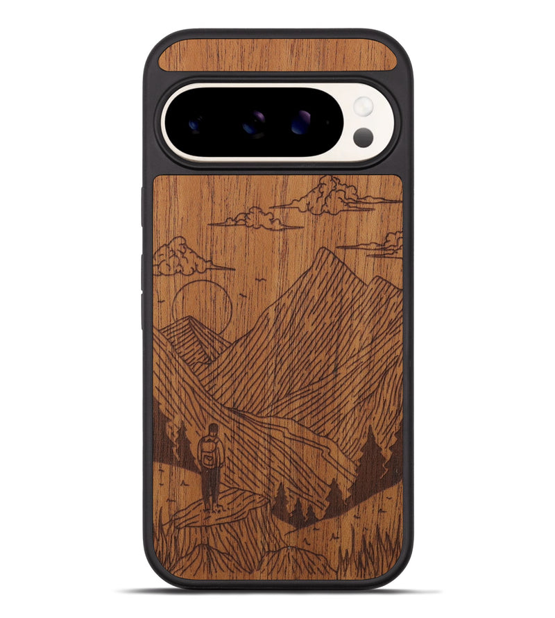 Pixel 9 Pro XL Wood Phone Case - Roaming - Mahogany (Curated)