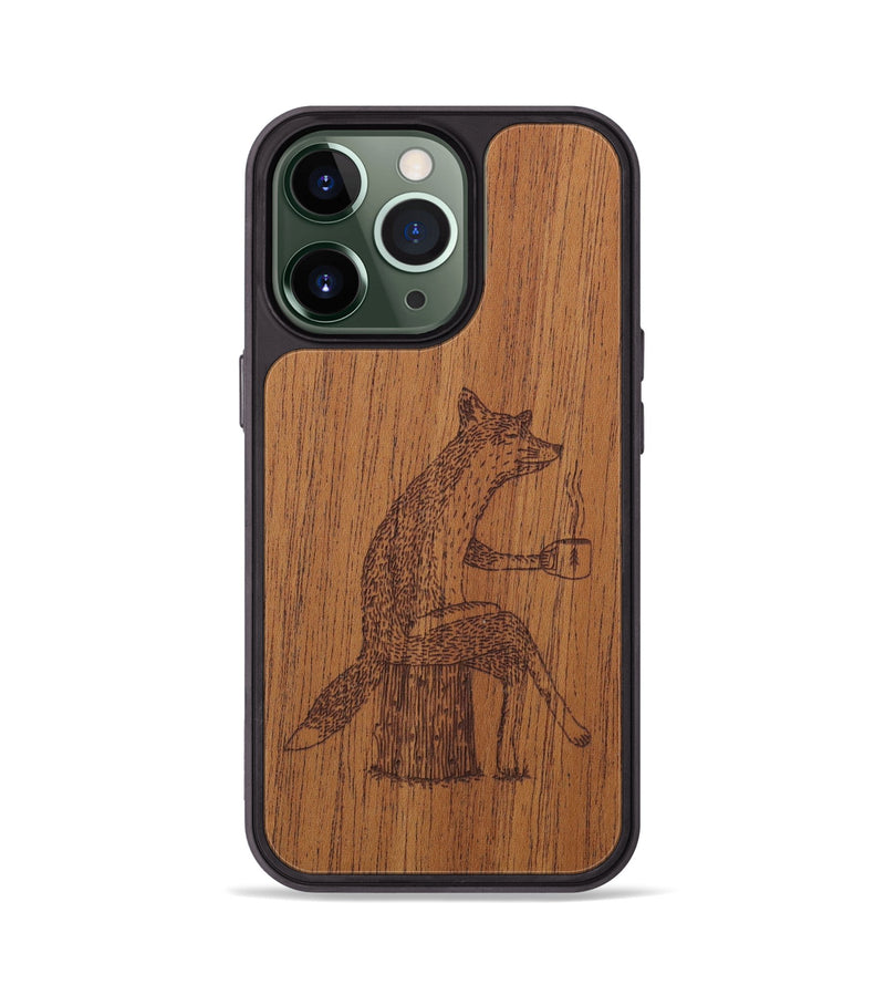 iPhone 13 Pro Wood Phone Case - Fox - Mahogany (Curated)