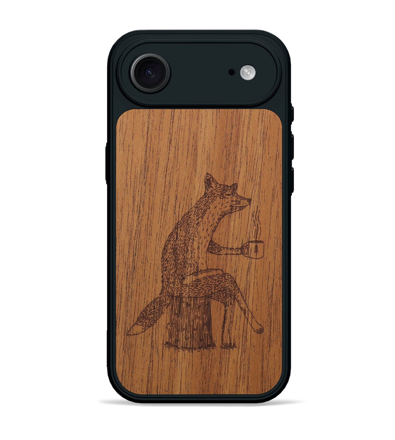iPhone 17 Air Wood Phone Case - Fox - Mahogany (Curated)