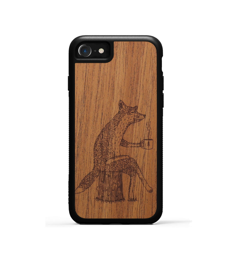 iPhone SE Wood Phone Case - Fox - Mahogany (Curated)