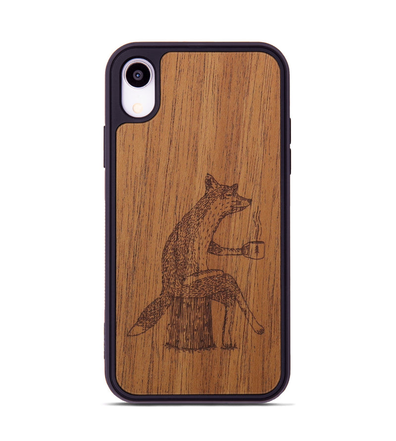 iPhone Xr Wood Phone Case - Fox - Mahogany (Curated)