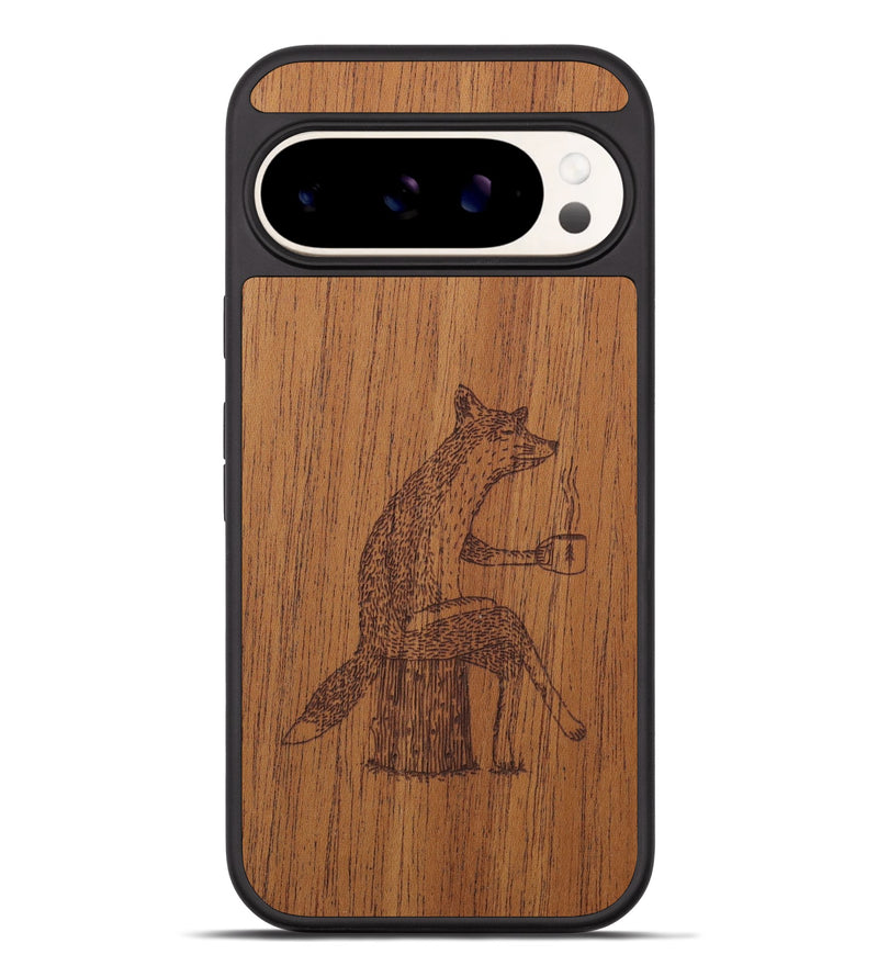 Pixel 9 Pro XL Wood Phone Case - Fox - Mahogany (Curated)