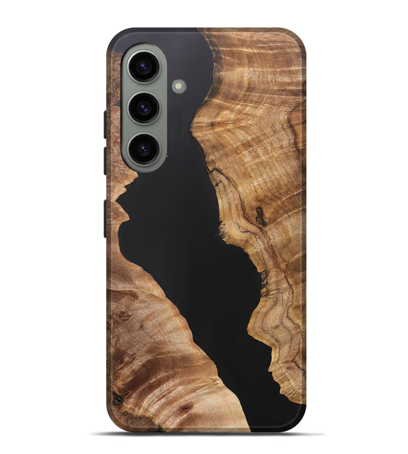 Galaxy S24 Plus Wood+Resin Live Edge Phone Case - Dena (Pure Black, 706500)