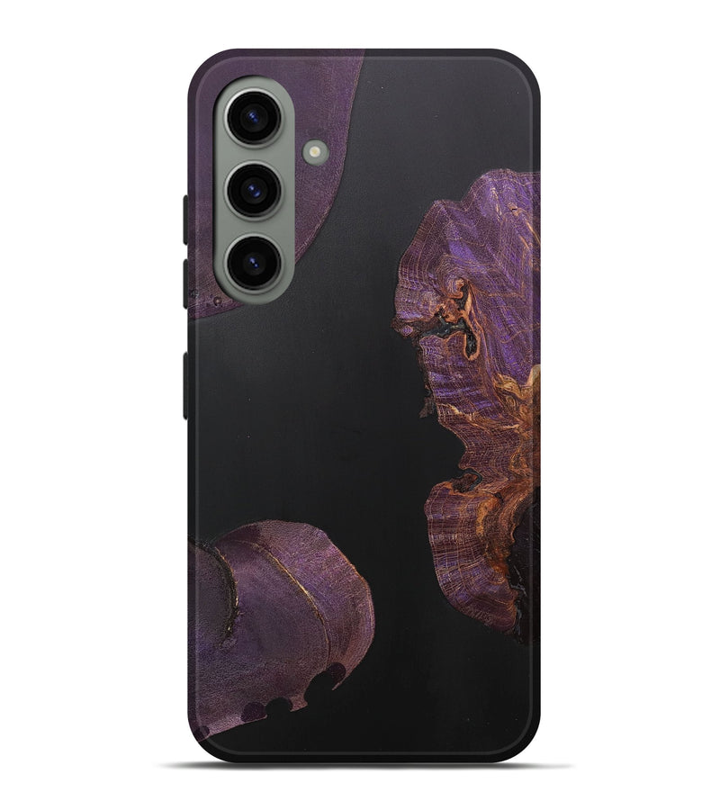 Galaxy S24 Plus Wood+Resin Live Edge Phone Case - Beau (Pure Black, 706503)