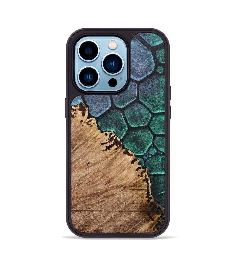 iPhone 14 Pro Wood+Resin Phone Case - Cyrus (Chameleon, 706562)