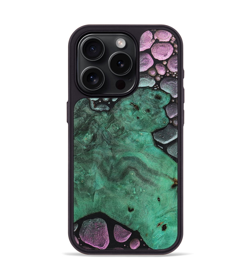 iPhone 15 Pro Wood+Resin Phone Case - Pat (Chameleon, 706564)