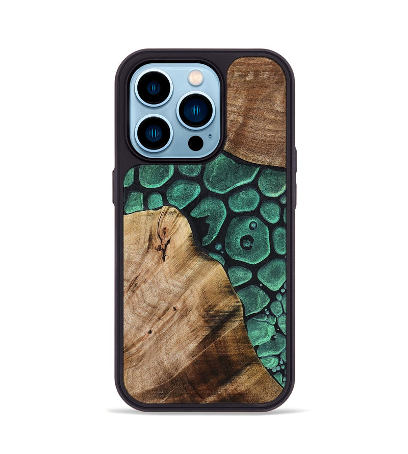 iPhone 14 Pro Wood+Resin Phone Case - Irving (Chameleon, 706570)