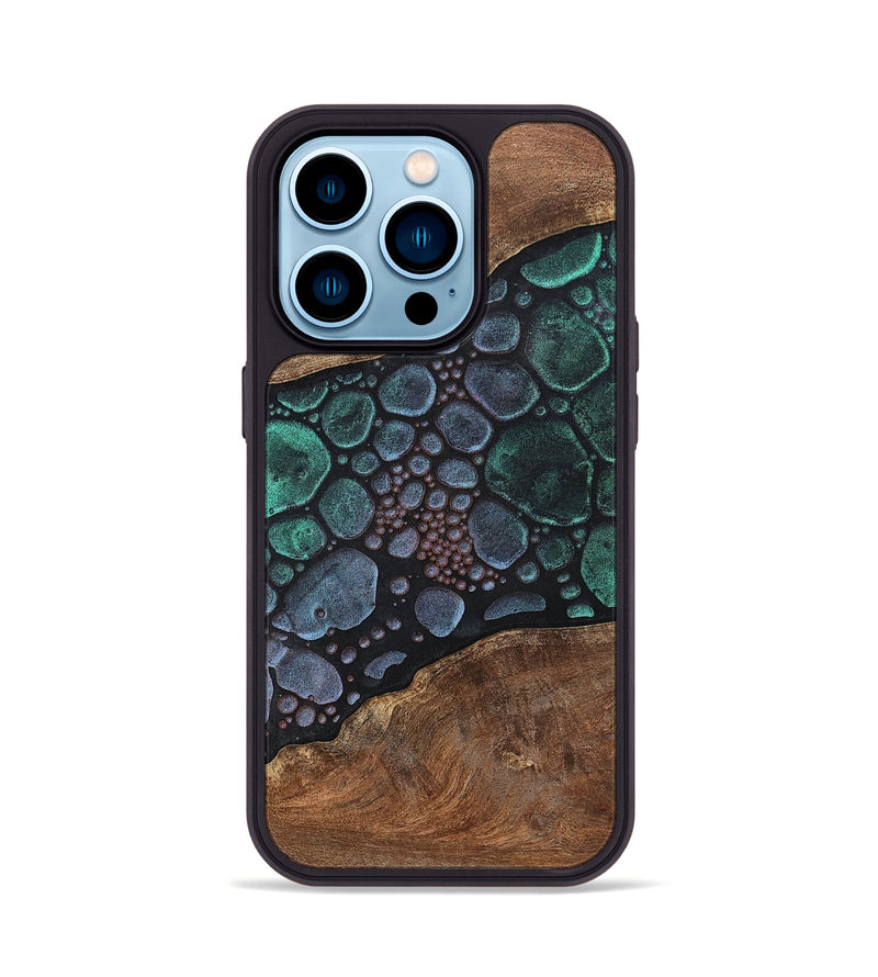 iPhone 14 Pro Wood+Resin Phone Case - Otis (Chameleon, 706571)