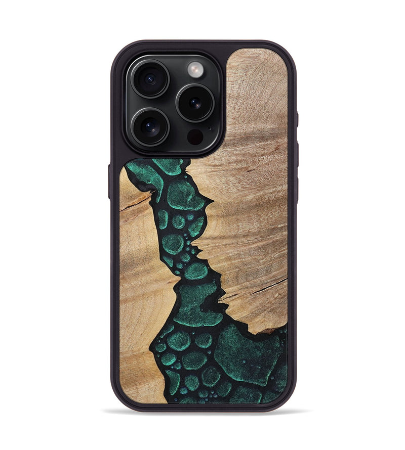 iPhone 15 Pro Wood+Resin Phone Case - Kaylin (Chameleon, 706574)